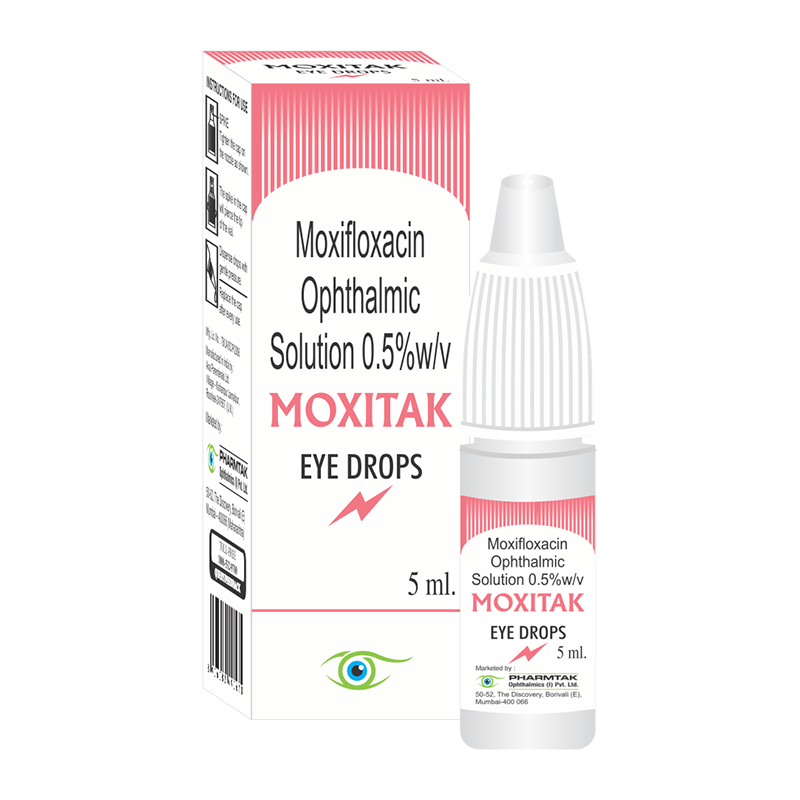 Moxitak (Eye Drops) Pharmtak Ophthalmics (I) Pvt. Ltd.